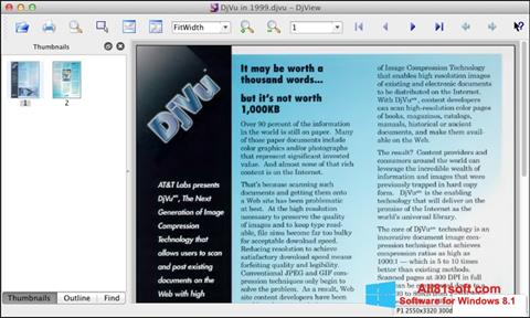 Zrzut ekranu DjView na Windows 8.1