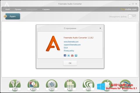 Zrzut ekranu Freemake Audio Converter na Windows 8.1