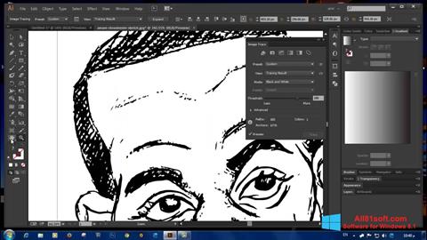 Zrzut ekranu Adobe Illustrator CC na Windows 8.1