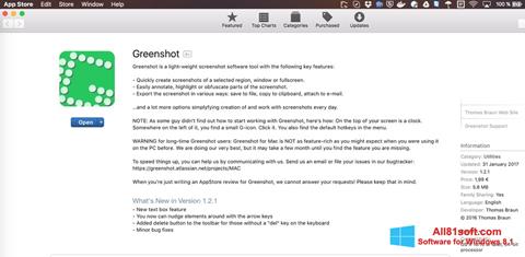 Zrzut ekranu Greenshot na Windows 8.1