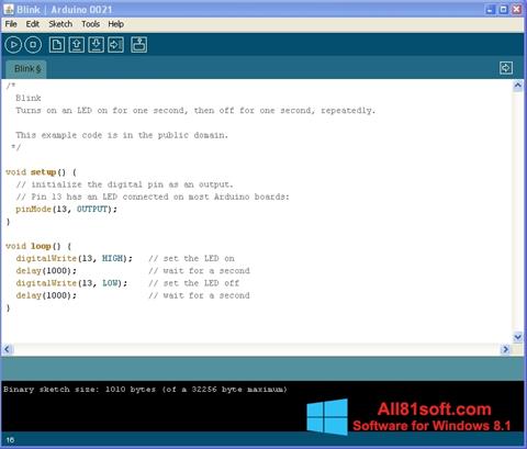 Zrzut ekranu Arduino na Windows 8.1
