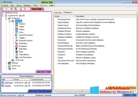 Zrzut ekranu InterBase na Windows 8.1