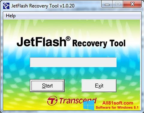 Zrzut ekranu JetFlash Recovery Tool na Windows 8.1