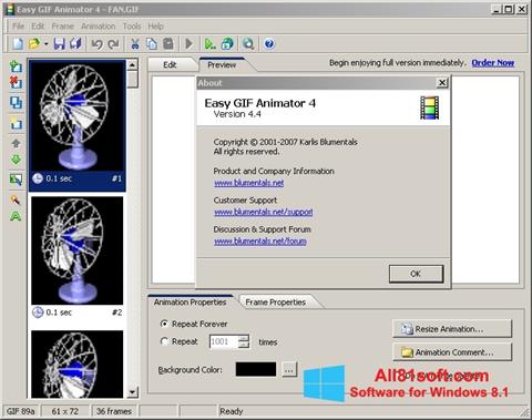 Zrzut ekranu Easy GIF Animator na Windows 8.1