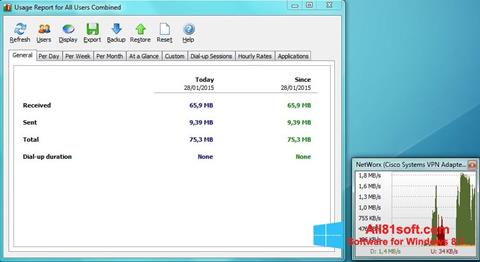 Zrzut ekranu NetWorx na Windows 8.1