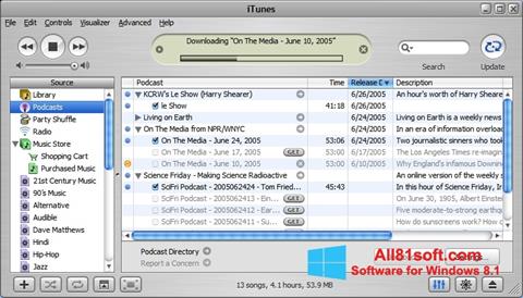 Zrzut ekranu iTunes na Windows 8.1