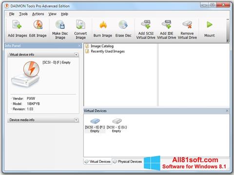 Zrzut ekranu DAEMON Tools Pro na Windows 8.1