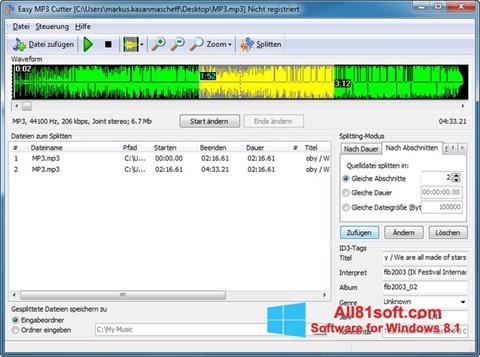 Zrzut ekranu MP3 Cutter na Windows 8.1