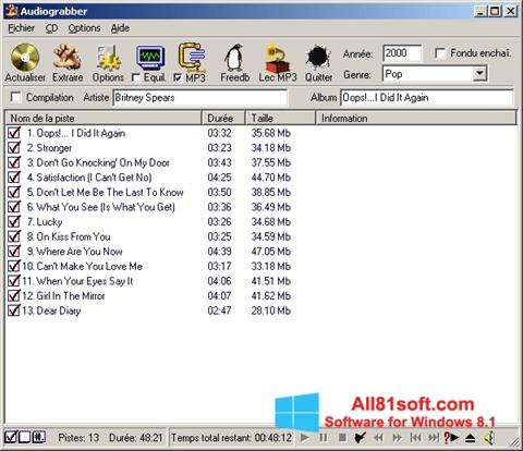 Zrzut ekranu Audiograbber na Windows 8.1
