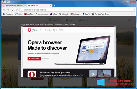 Zrzut ekranu Opera Developer na Windows 8.1