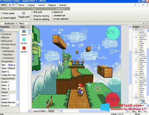 Zrzut ekranu Construct Classic na Windows 8.1