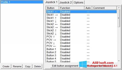 Zrzut ekranu JoyToKey na Windows 8.1