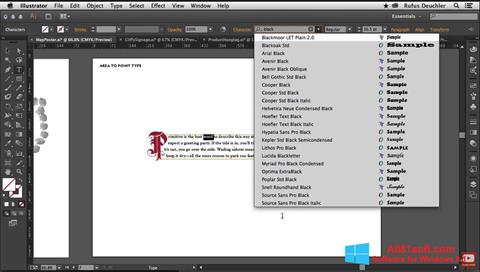 Zrzut ekranu Adobe Illustrator na Windows 8.1