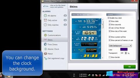 Zrzut ekranu Atomic Alarm Clock na Windows 8.1