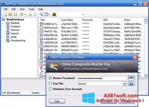 Zrzut ekranu KeePass na Windows 8.1