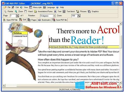 Zrzut ekranu PDF Reader na Windows 8.1