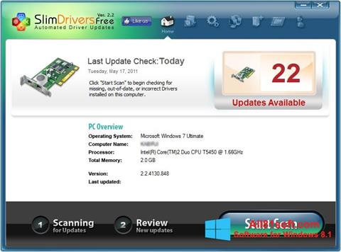 Zrzut ekranu SlimDrivers na Windows 8.1