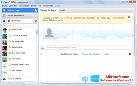 Zrzut ekranu Skype Beta na Windows 8.1