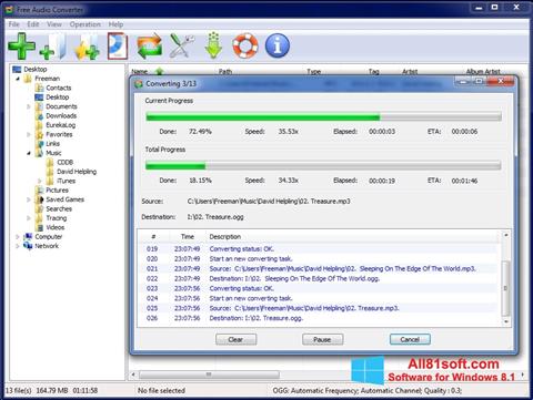 Zrzut ekranu Free Audio Converter na Windows 8.1