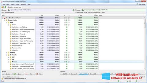 Zrzut ekranu GoodSync na Windows 8.1