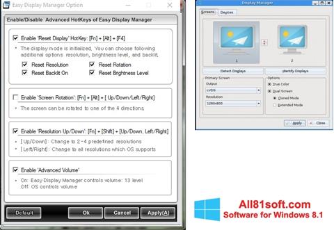 Zrzut ekranu Easy Display Manager na Windows 8.1