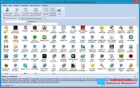 Zrzut ekranu Revo Uninstaller Pro na Windows 8.1