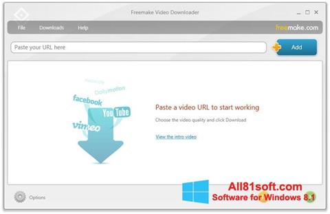 Zrzut ekranu Freemake Video Downloader na Windows 8.1