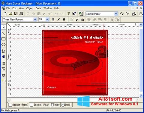 Zrzut ekranu Nero Cover Designer na Windows 8.1