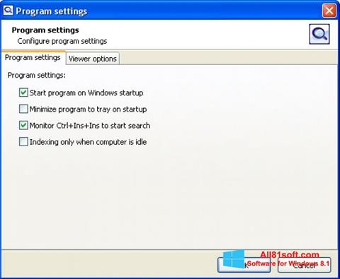 Zrzut ekranu SearchInform na Windows 8.1