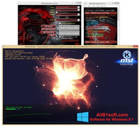 Zrzut ekranu MSI Kombustor na Windows 8.1
